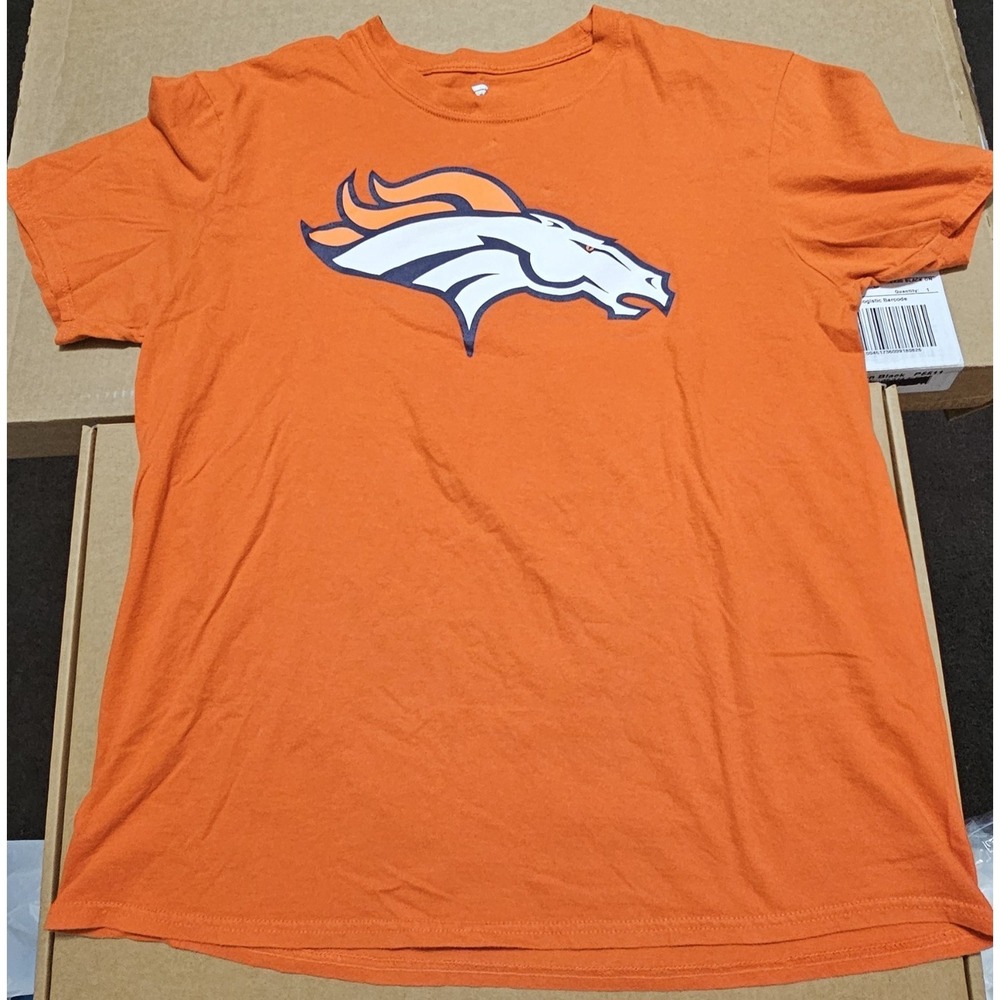 Fanatics Denver Broncos Russell Wilson #3 Orange T Shirt Jersey Mens Large